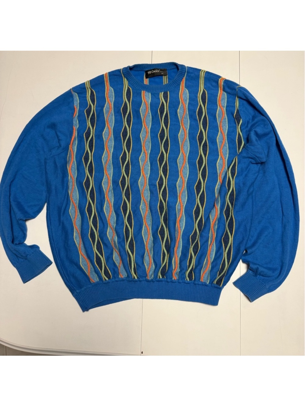 St. Croix luxurious Coogi effect sweater